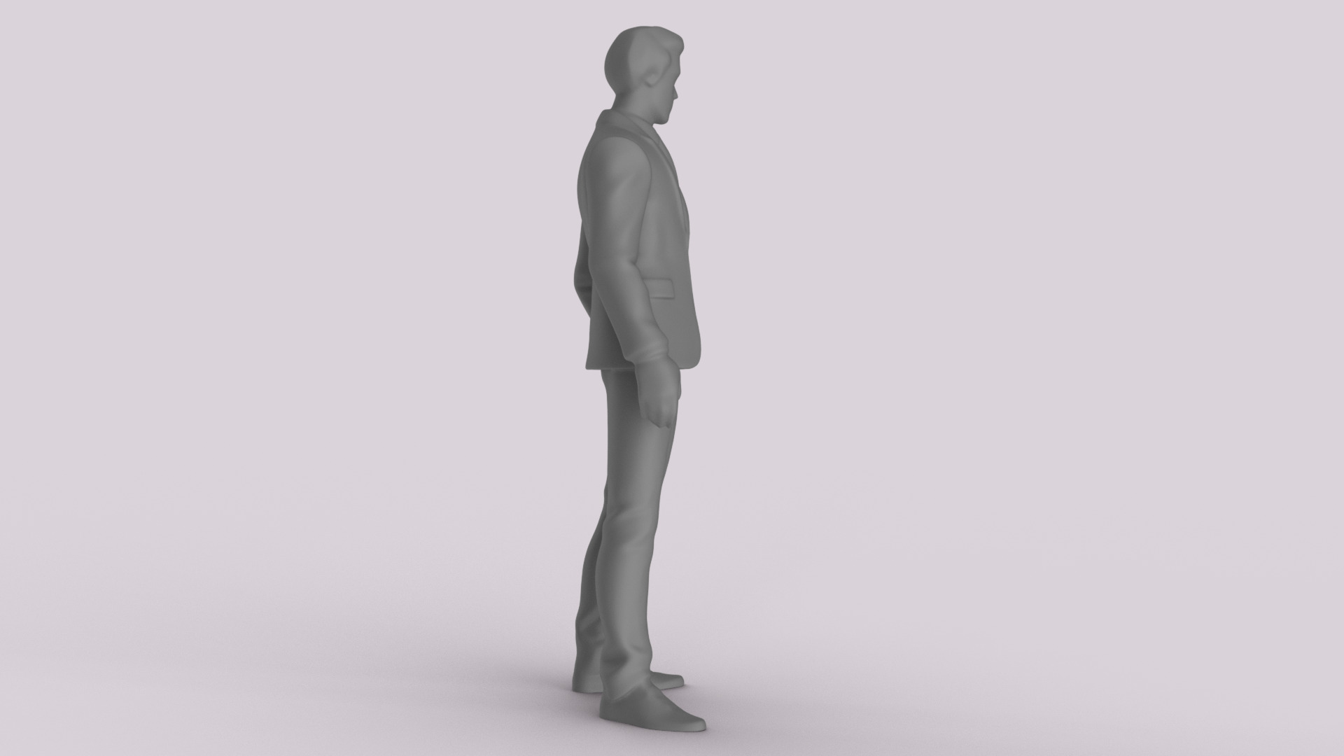 Elegant Businessman - 3D Printable Figure 3D print model_7