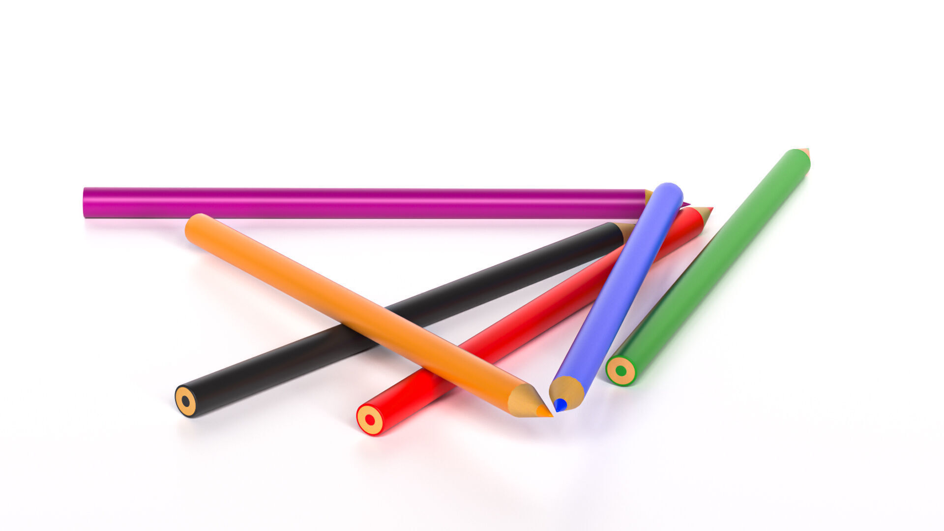 Colored Pencil Box 3D model_2