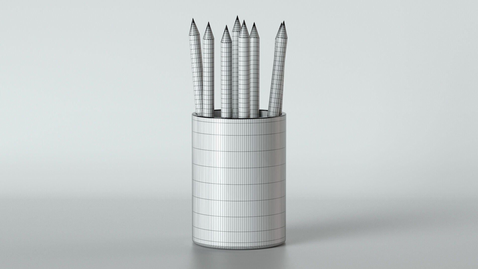 Colored Pencil Box 3D model_4