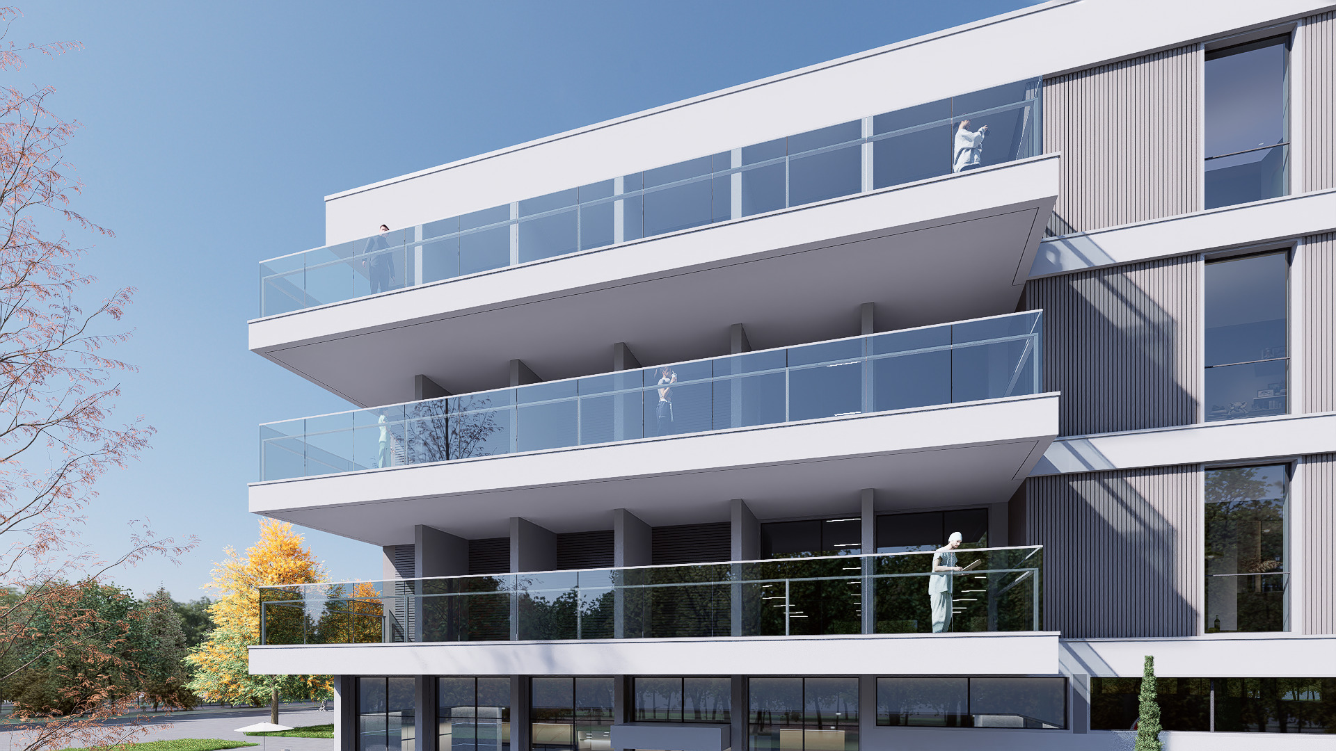 apartment building realistic Low-poly 3D model_9