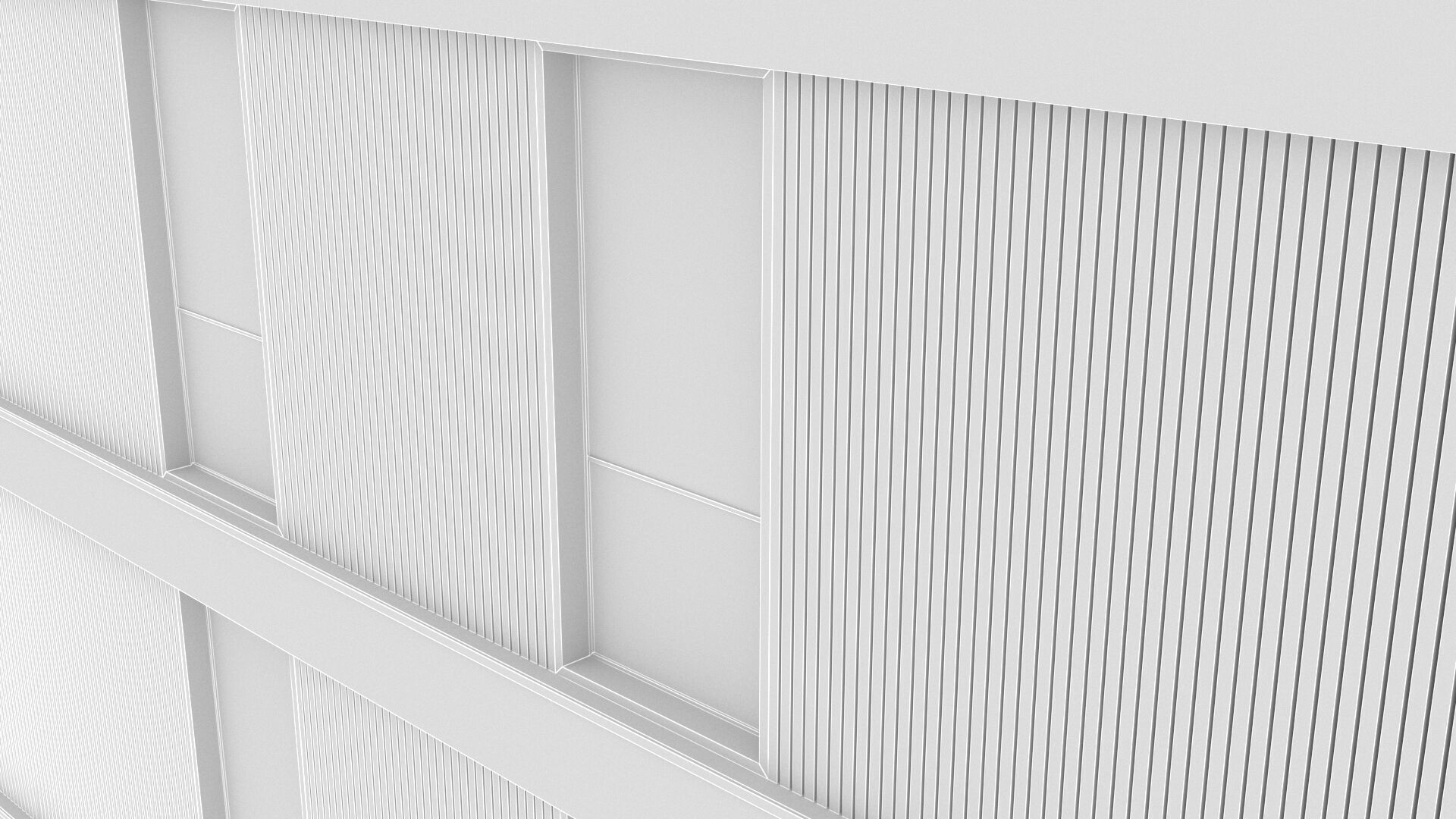 apartment building realistic Low-poly 3D model_12