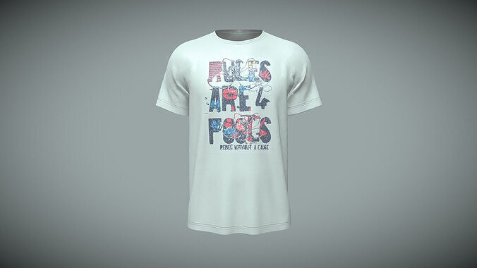 T-Shirt RULES In Low Poly Low-poly 3D model