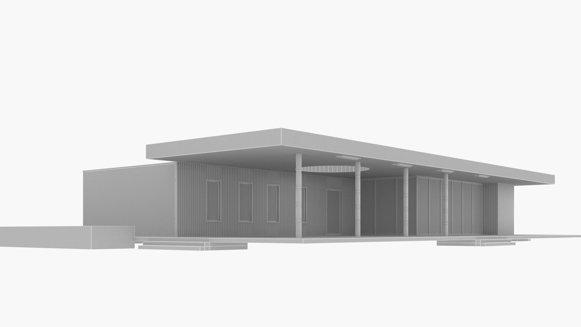 house Low-poly 3D model_5