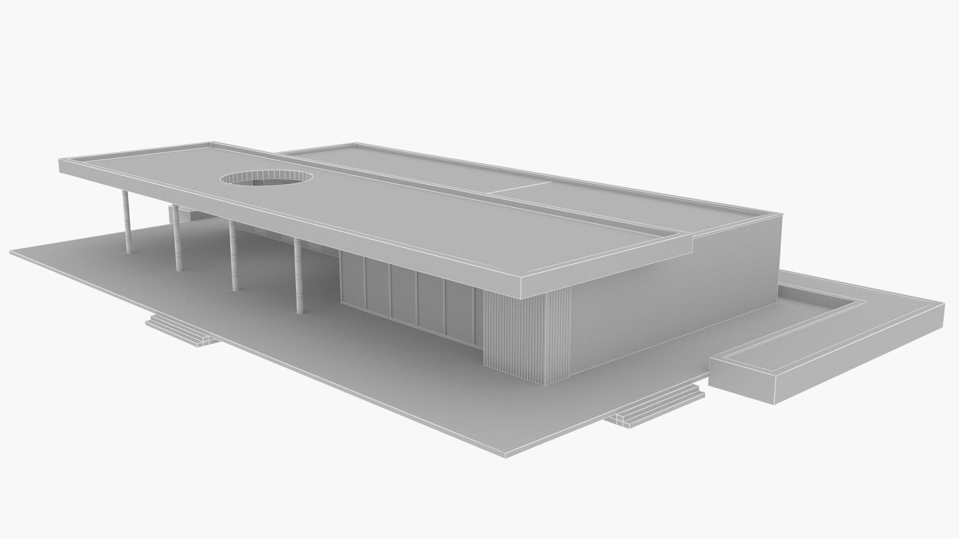 house Low-poly 3D model_9