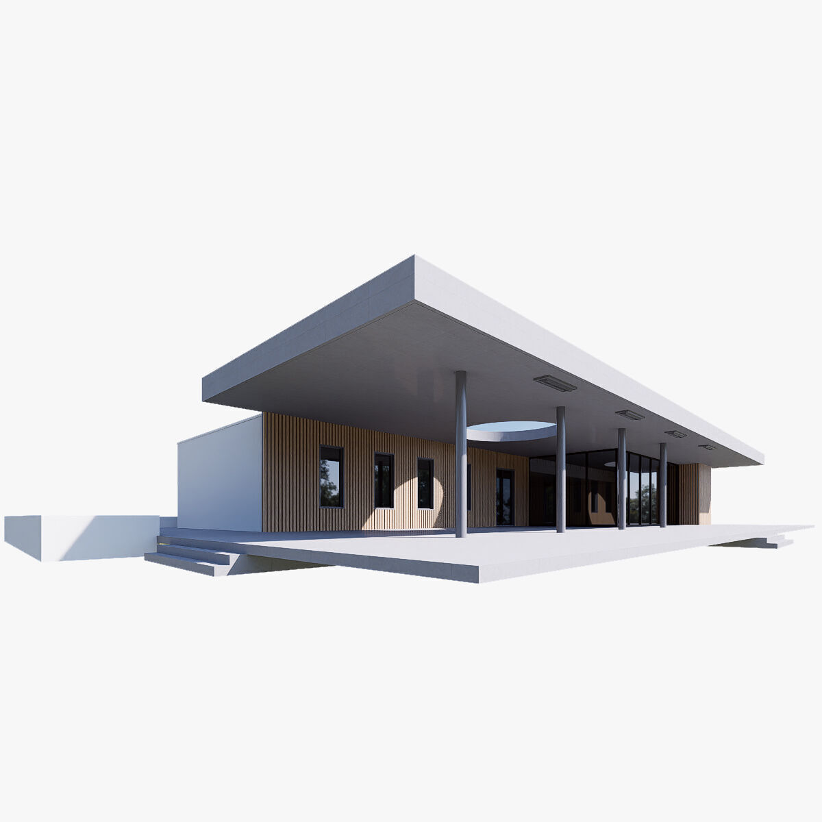 house Low-poly 3D model_4