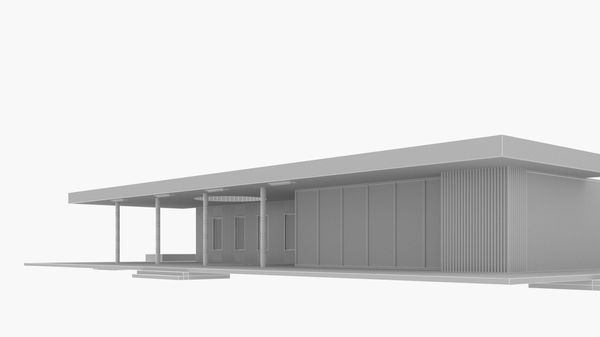 house Low-poly 3D model_7