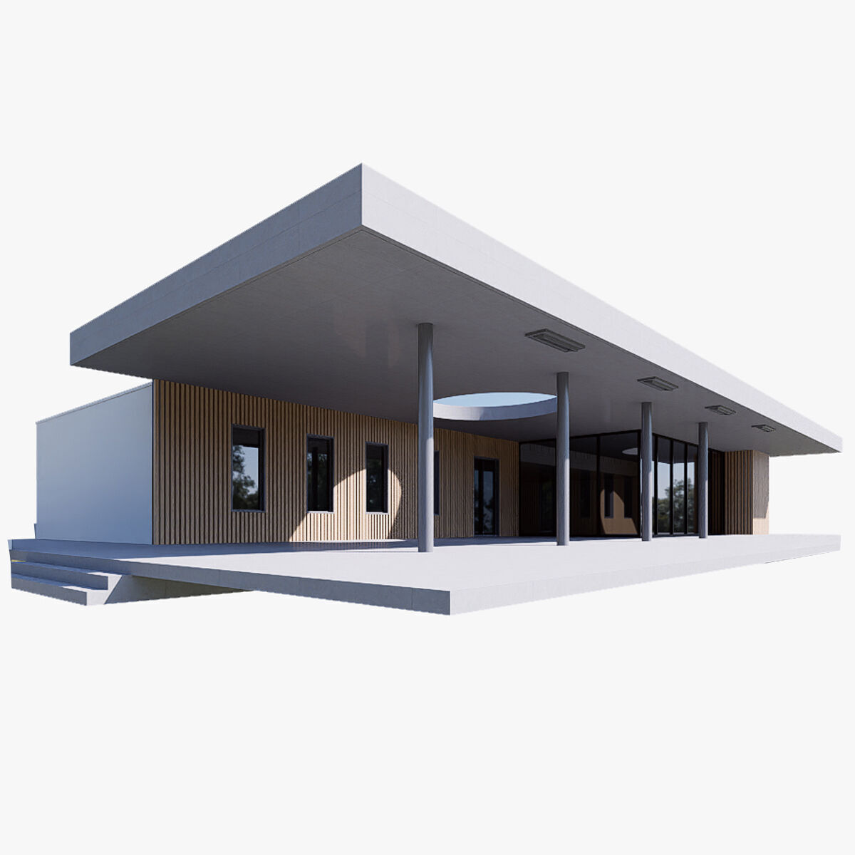 house Low-poly 3D model_3