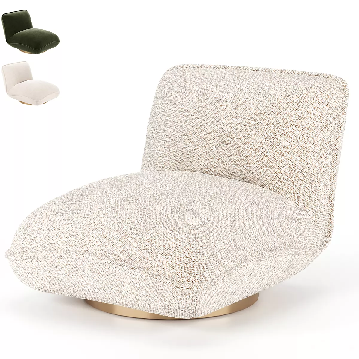 Relax lounge chair Low-poly 3D model