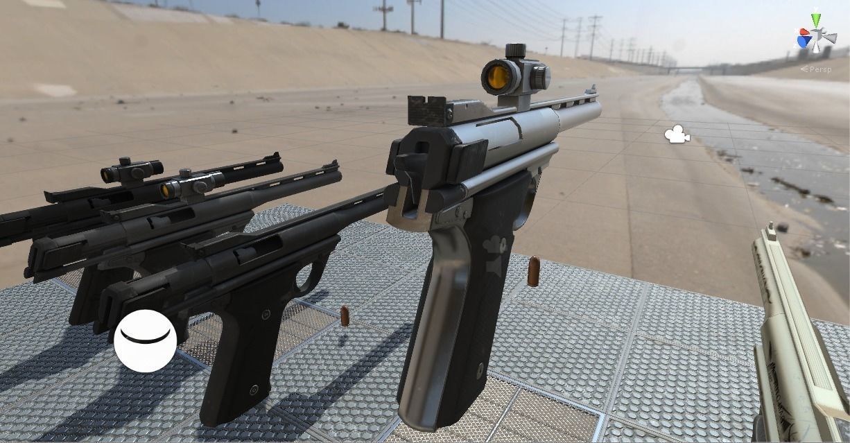 Unity3D 5 - 4 PBR Gun package - Low-poly 3D model_6