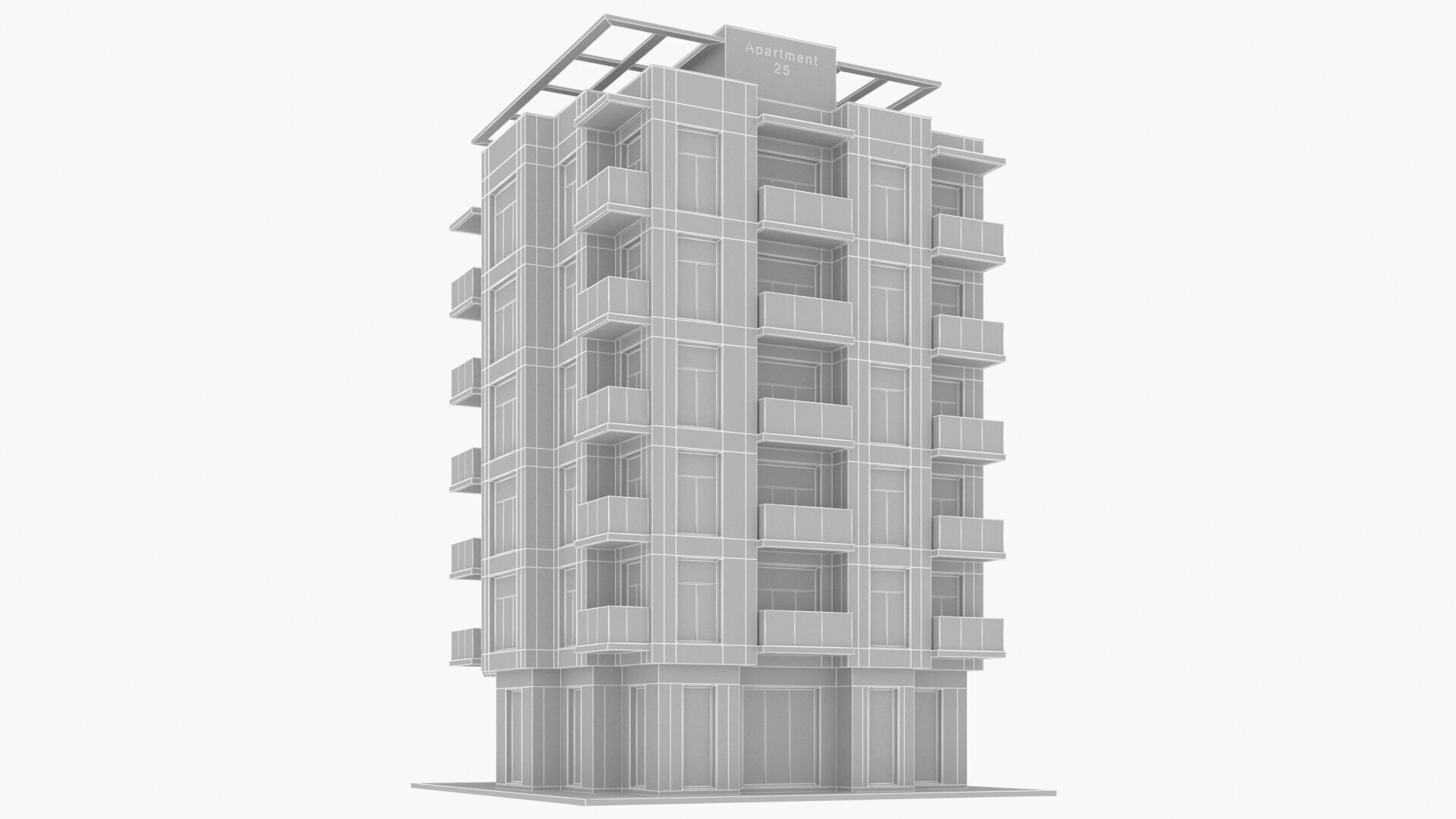 aparment Low-poly 3D model_13