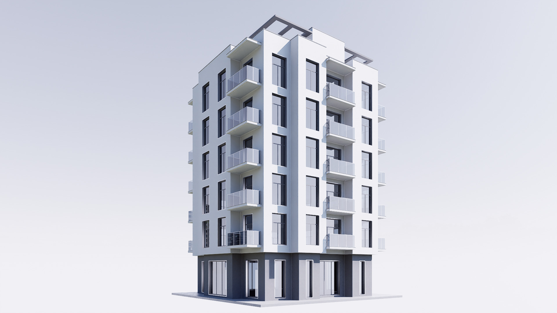 aparment Low-poly 3D model_9