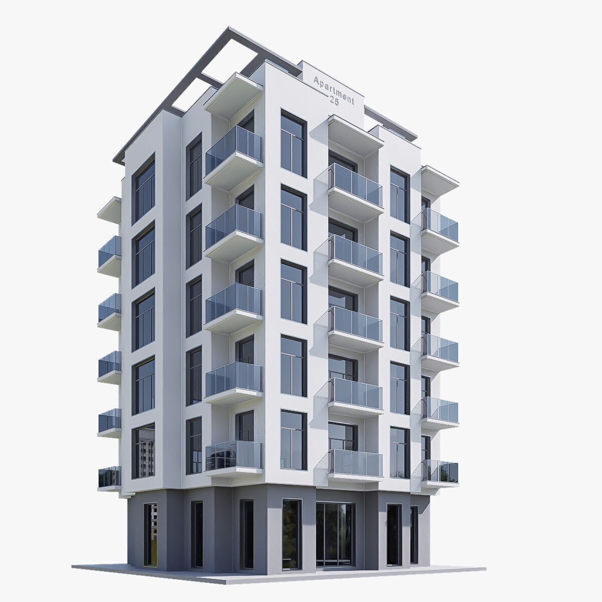 aparment Low-poly 3D model_2