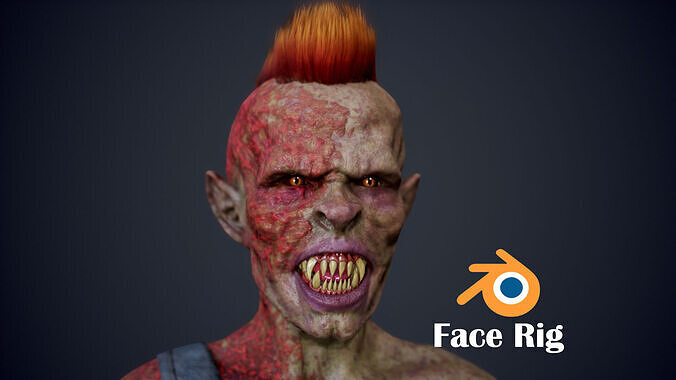 Wild Zombie - Infection Level 2 Low-poly 3D model