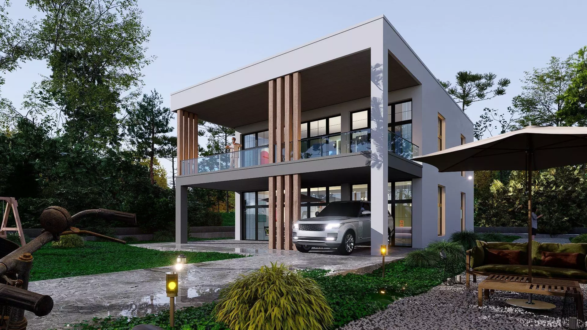 house Low-poly 3D model_0