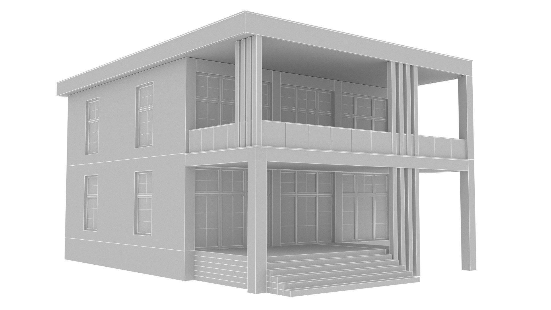 house Low-poly 3D model_6