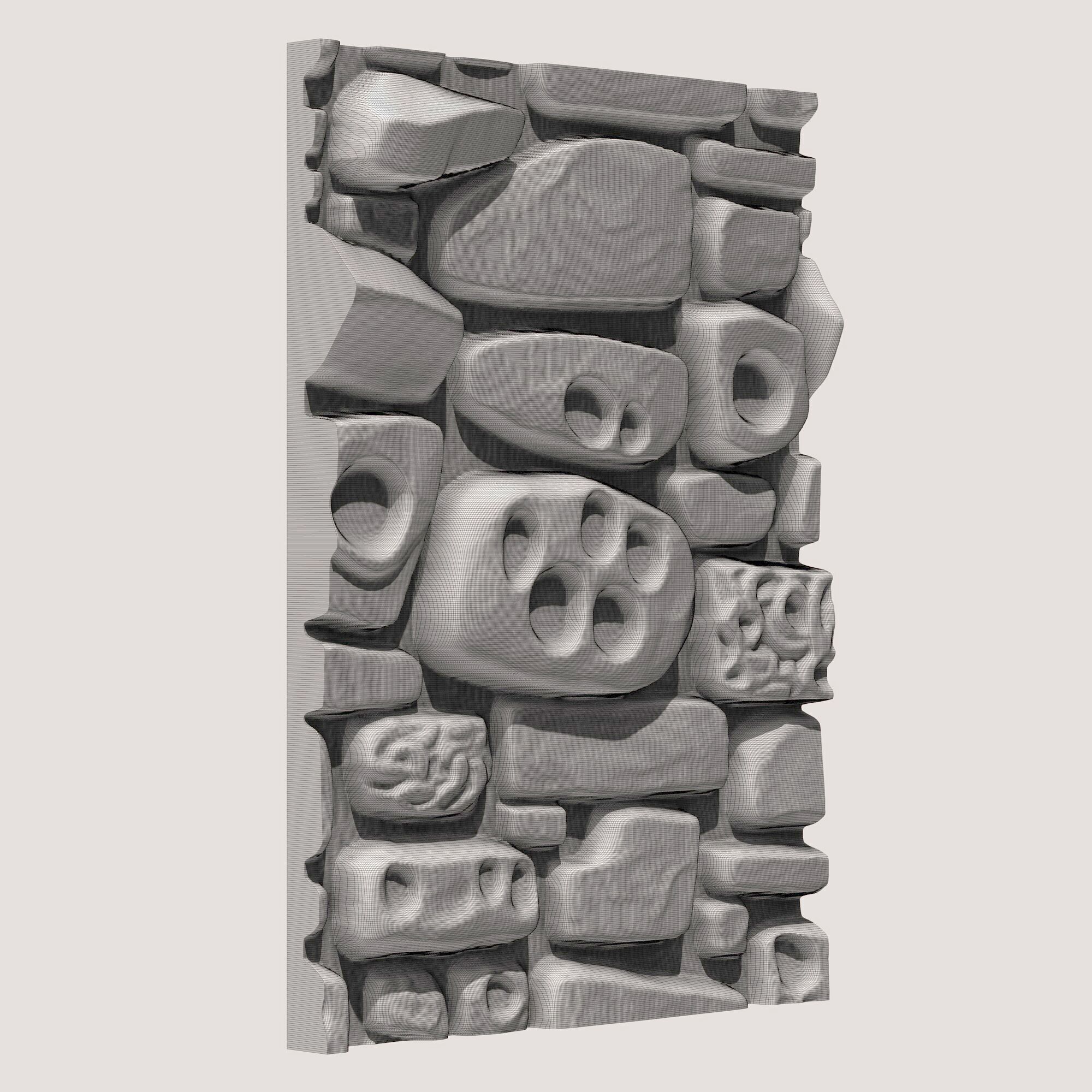 Stone Wall A8 3D model_6
