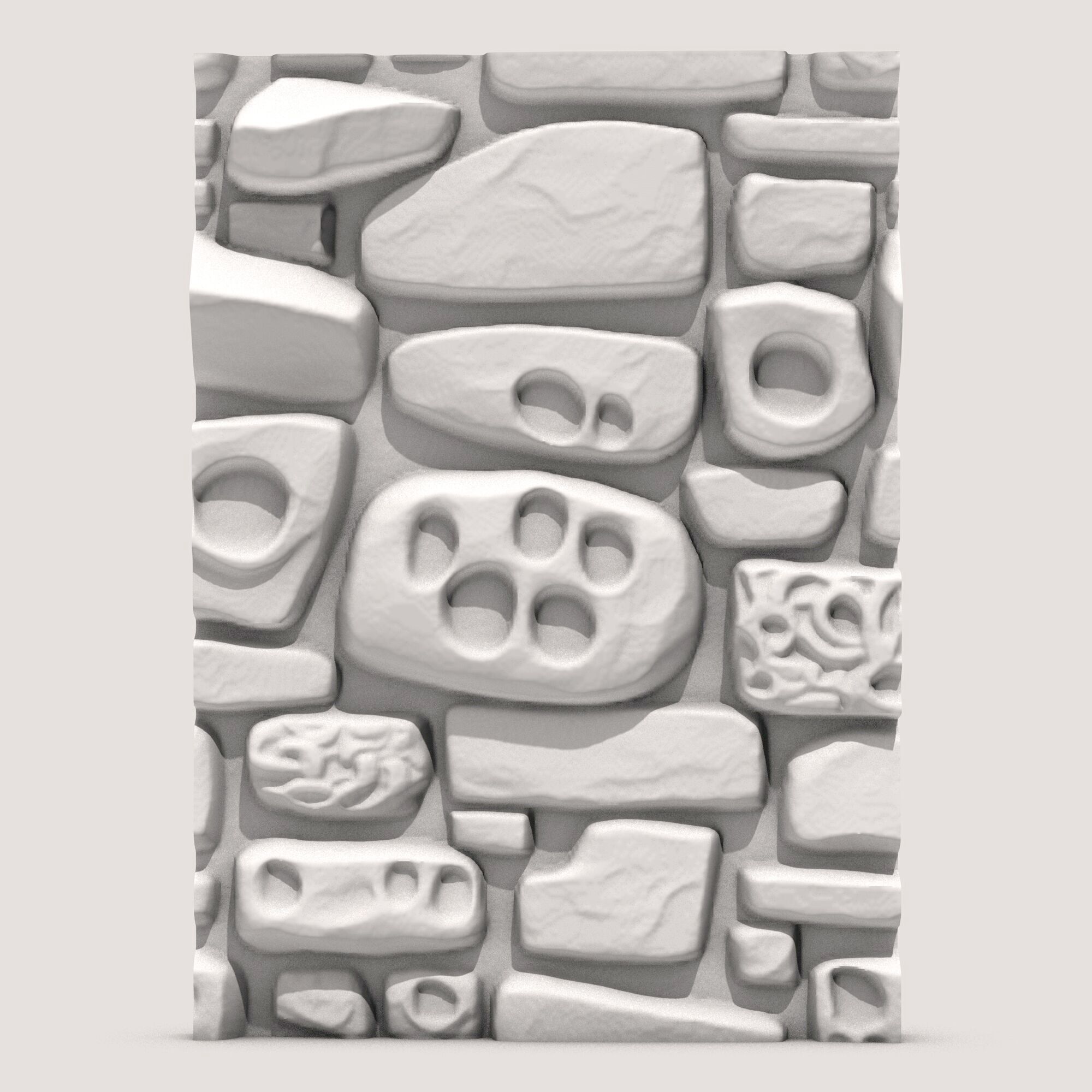 Stone Wall A8 3D model_1