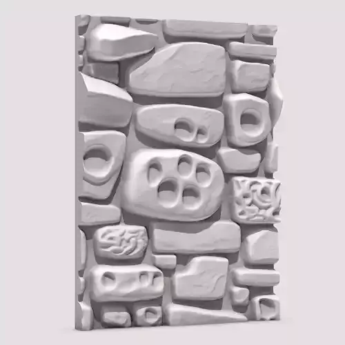 Stone Wall A8 3D model
