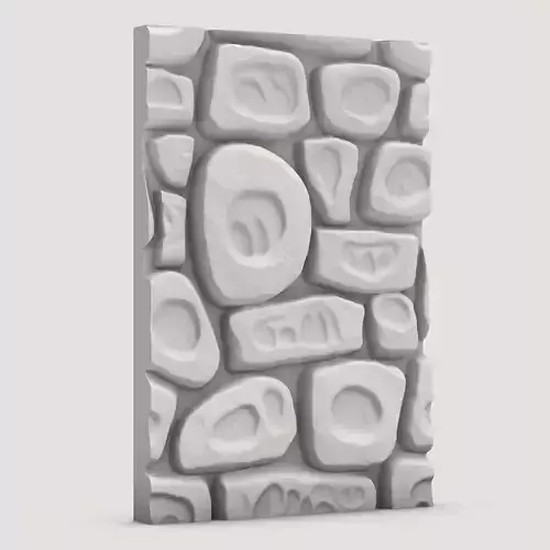 Tumbled Stone Wall Environment Mesh