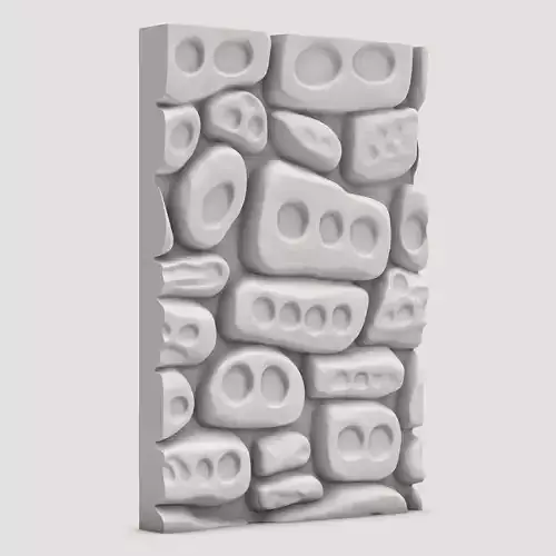 Fortress Rough Stone Wall Section