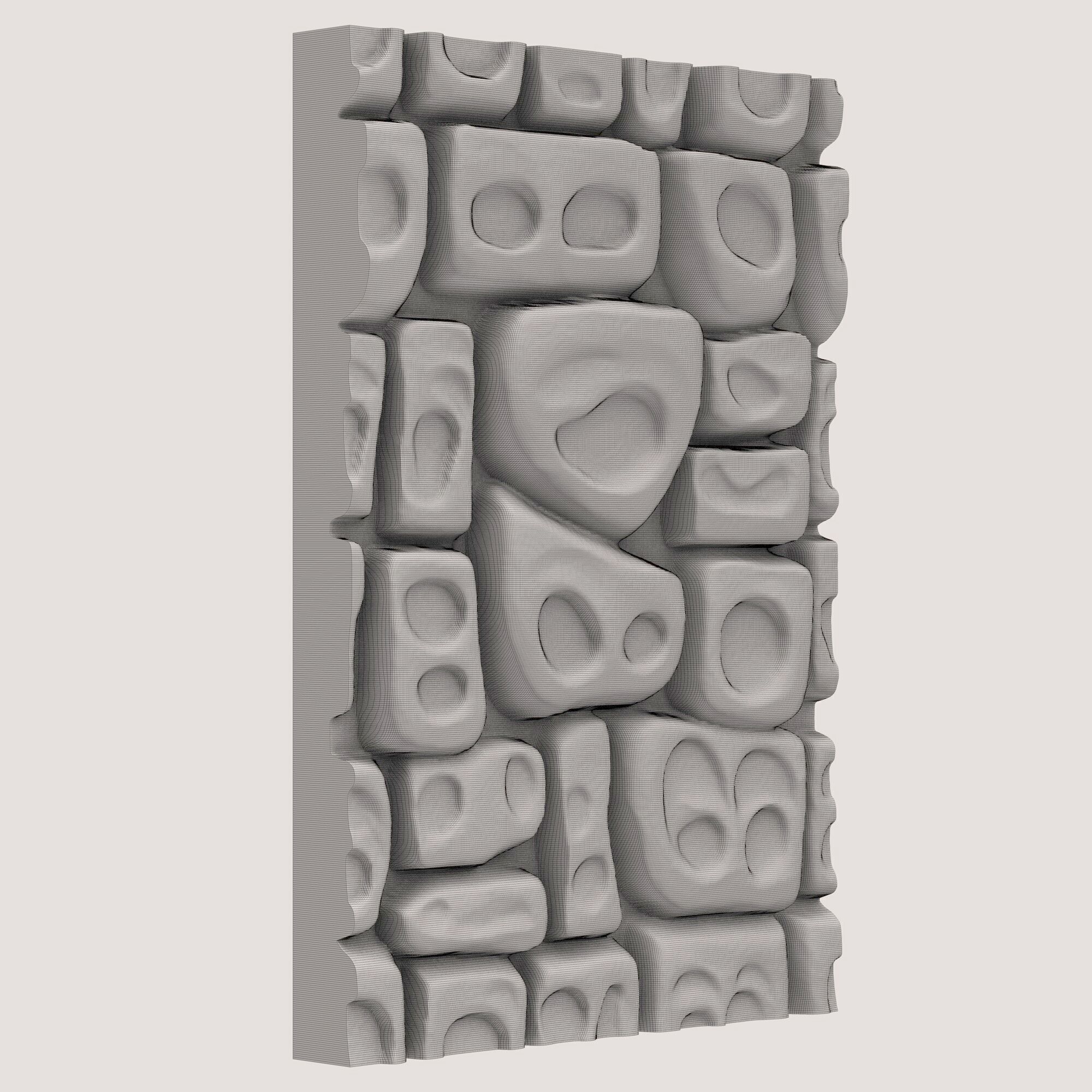 Stone Wall A10 3D model_6