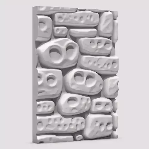 Dry Stacked Irregular Stone Wall