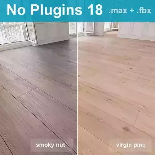 Wooden floor 18 WITHOUT PLUGINS 3D model