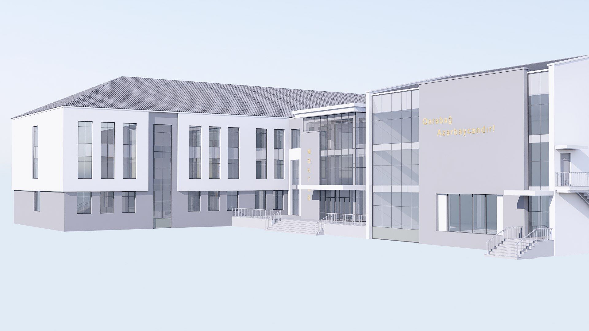 school Low-poly 3D model_4