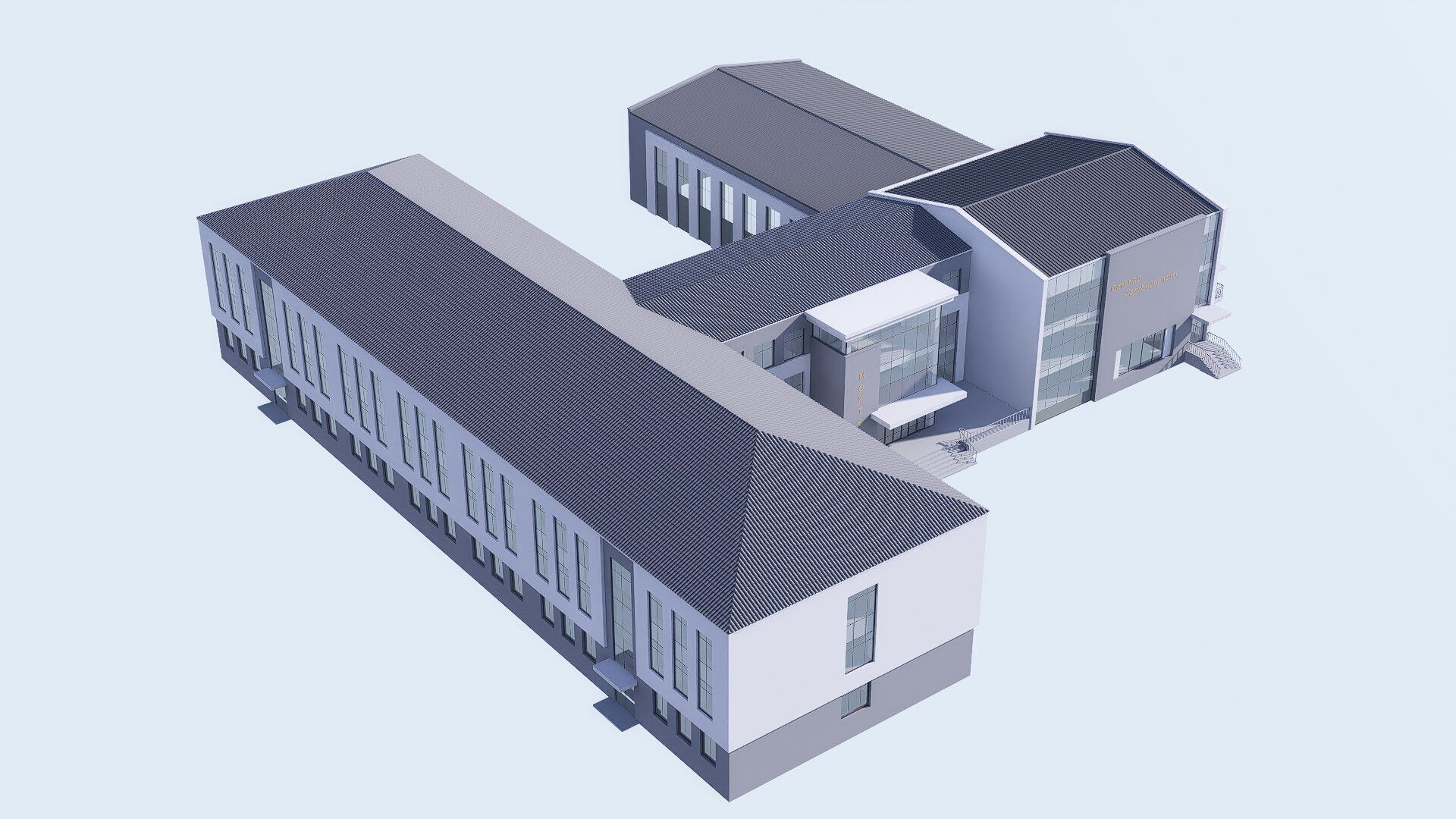 school Low-poly 3D model_12