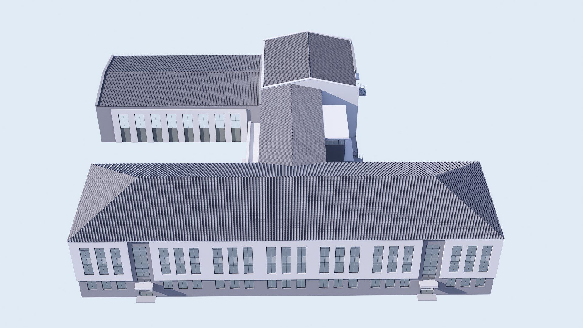 school Low-poly 3D model_5