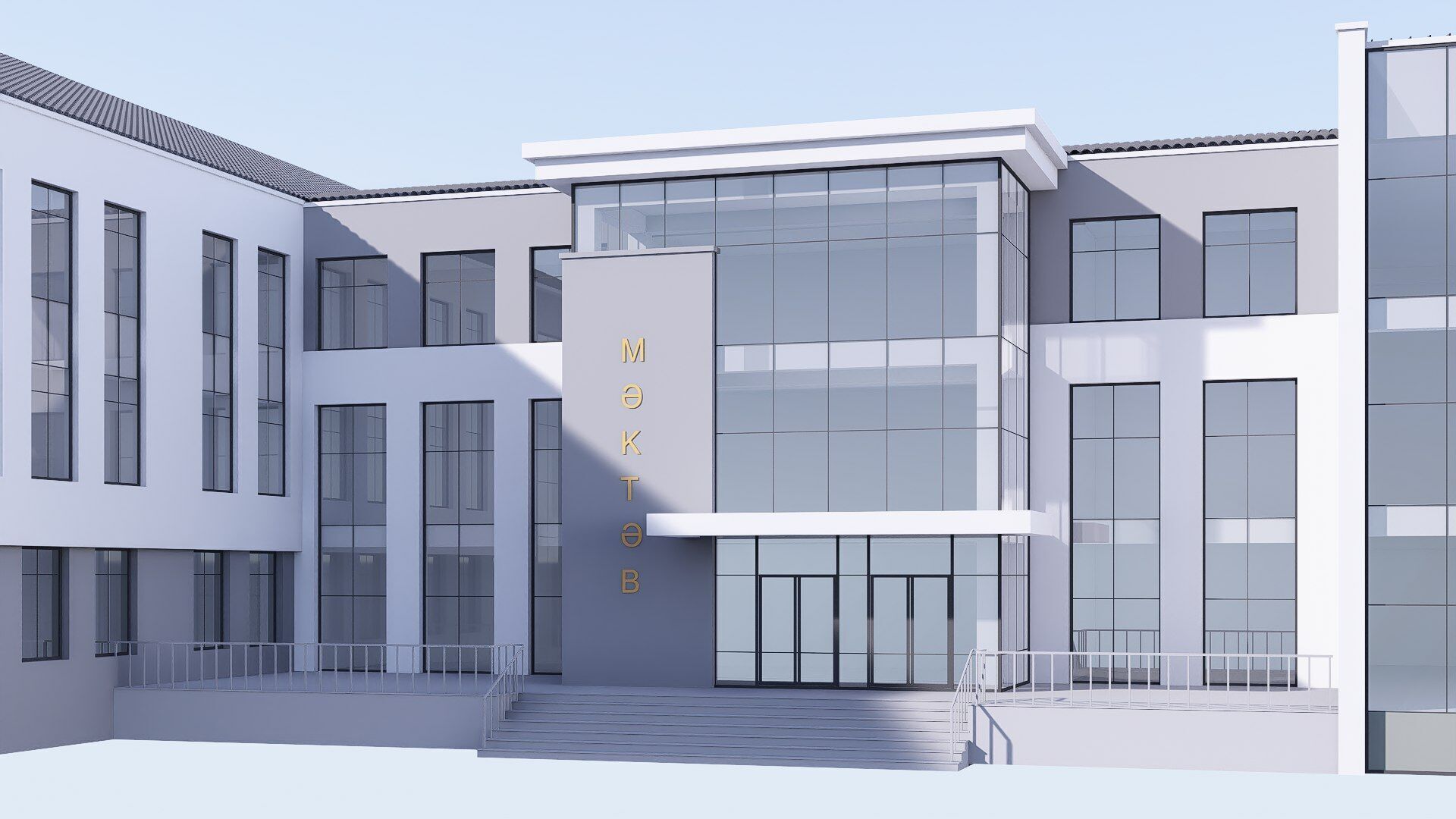 school Low-poly 3D model_7