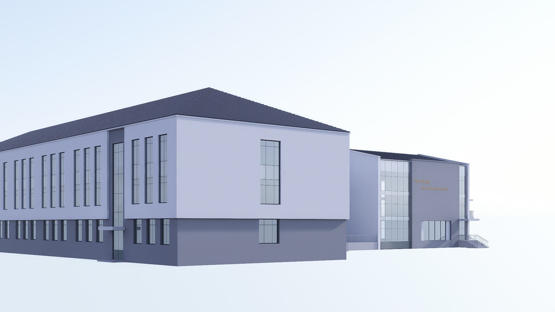 school Low-poly 3D model_14