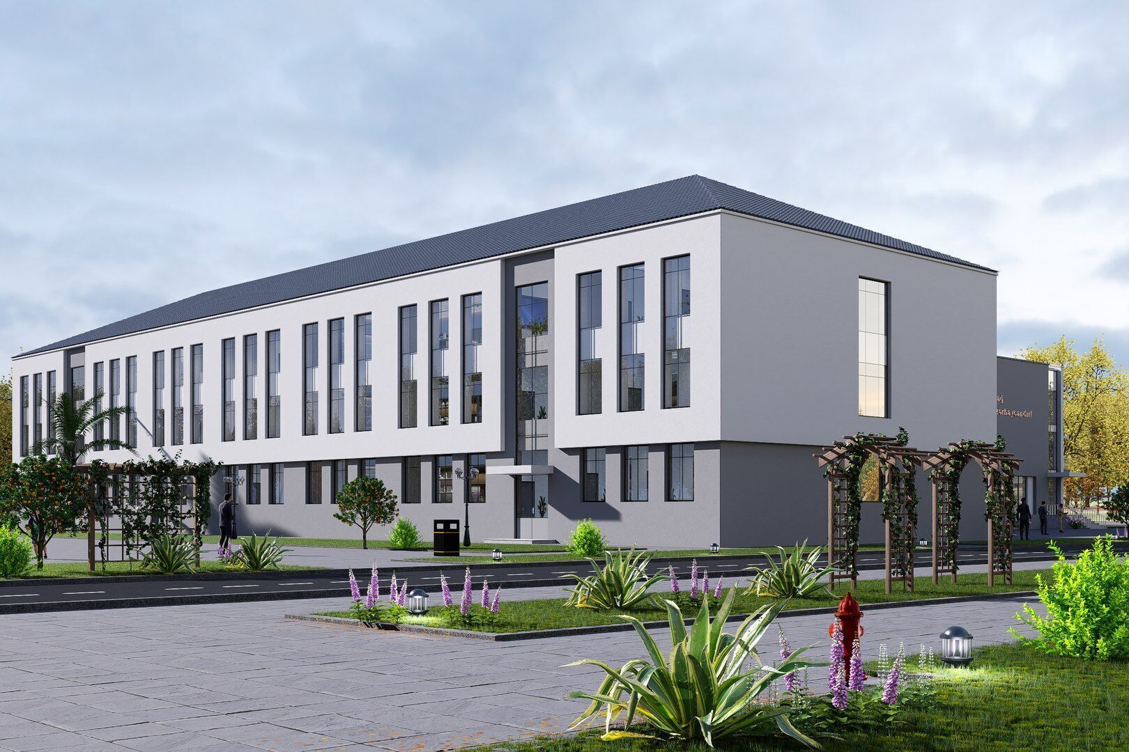 school Low-poly 3D model_3
