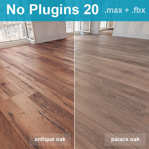 Wooden floor 20 WITHOUT PLUGINS 3D model