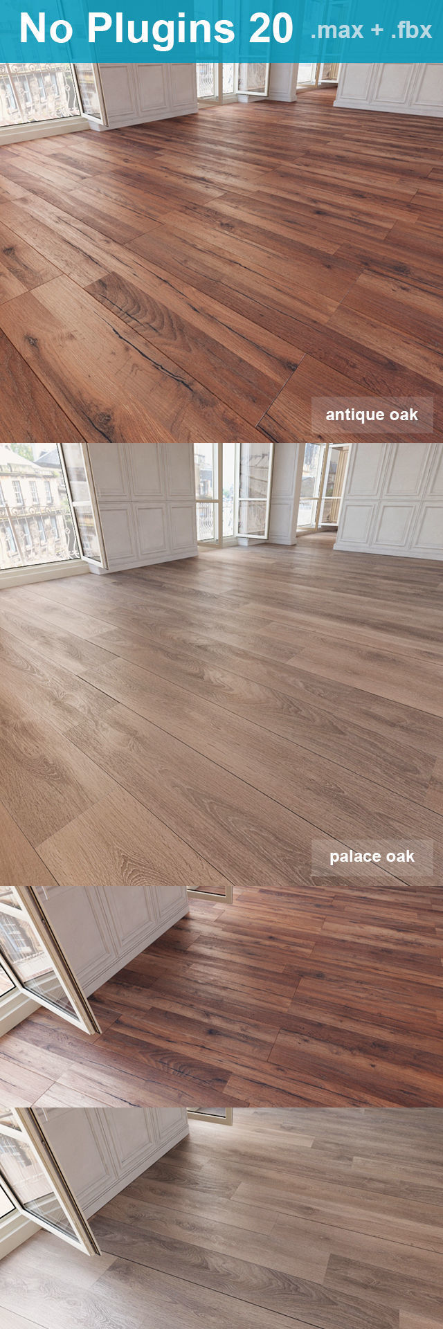 Wooden floor 20 WITHOUT PLUGINS 3D model_4