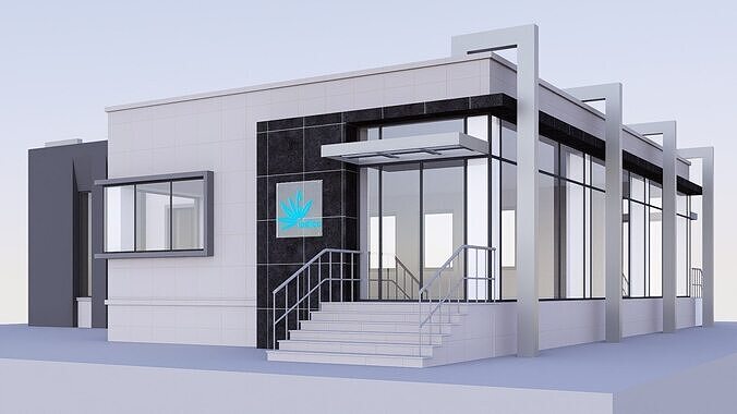 office building Low-poly 3D model