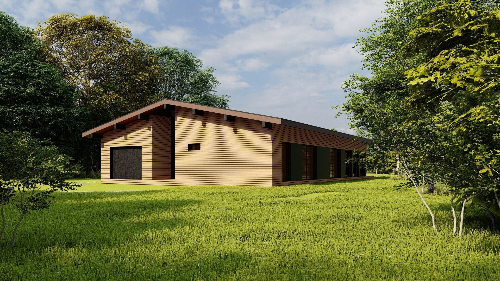 Forest villa-Casa Scene-Modern Villa 3D model_14