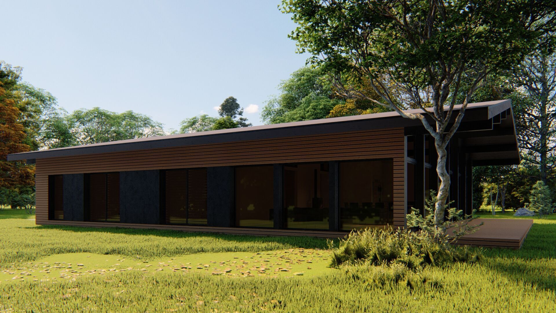 Forest villa-Casa Scene-Modern Villa 3D model_10