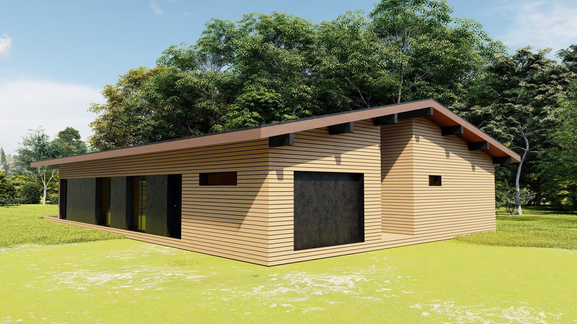 Forest villa-Casa Scene-Modern Villa 3D model_19