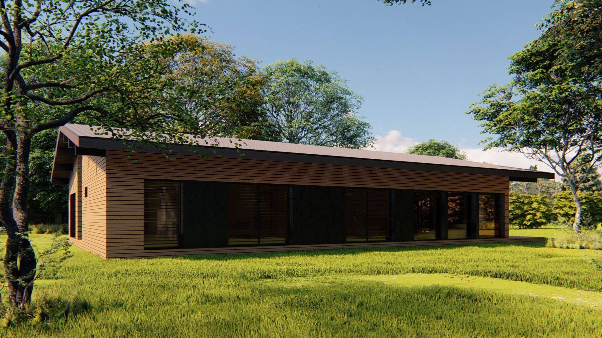 Forest villa-Casa Scene-Modern Villa 3D model_18