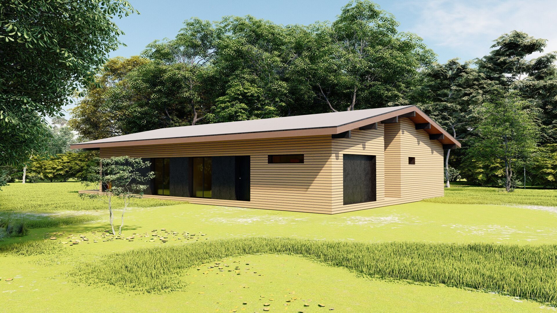 Forest villa-Casa Scene-Modern Villa 3D model_11