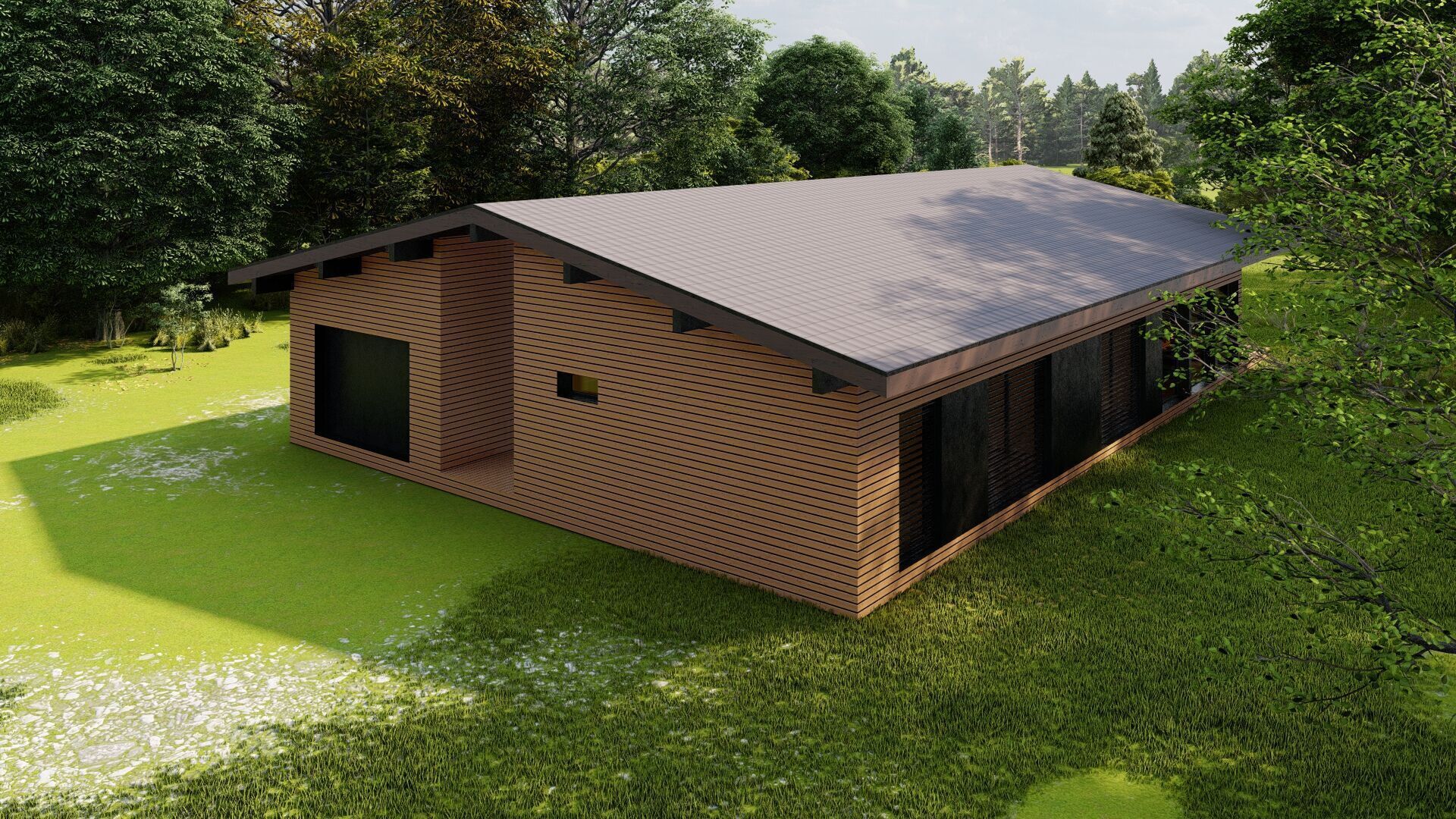 Forest villa-Casa Scene-Modern Villa 3D model_15