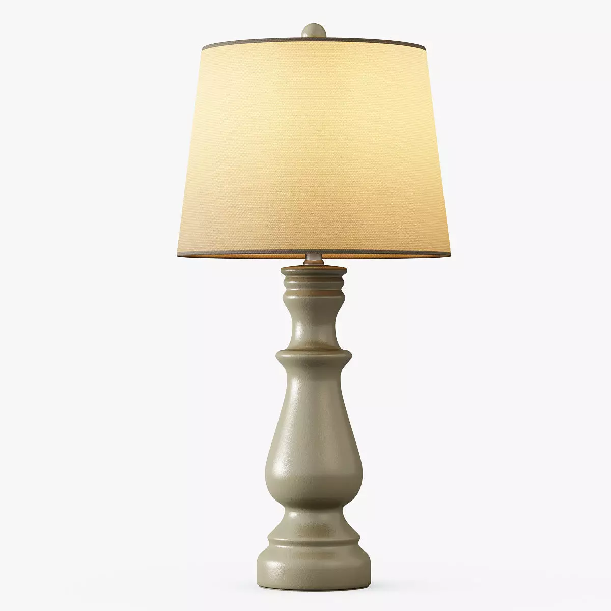 Ivory Ceramic Table Lamps 3D model_0