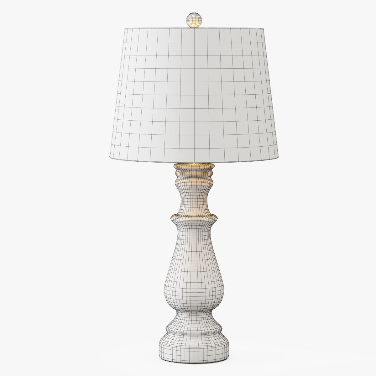 Ivory Ceramic Table Lamps 3D model_2