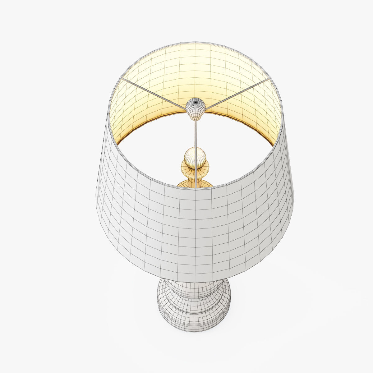 Ivory Ceramic Table Lamps 3D model_3