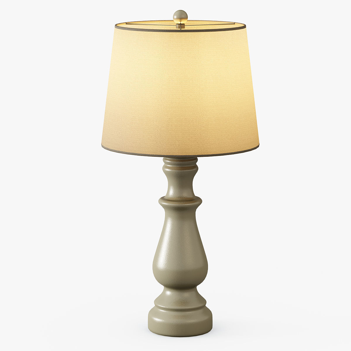 Ivory Ceramic Table Lamps 3D model_1