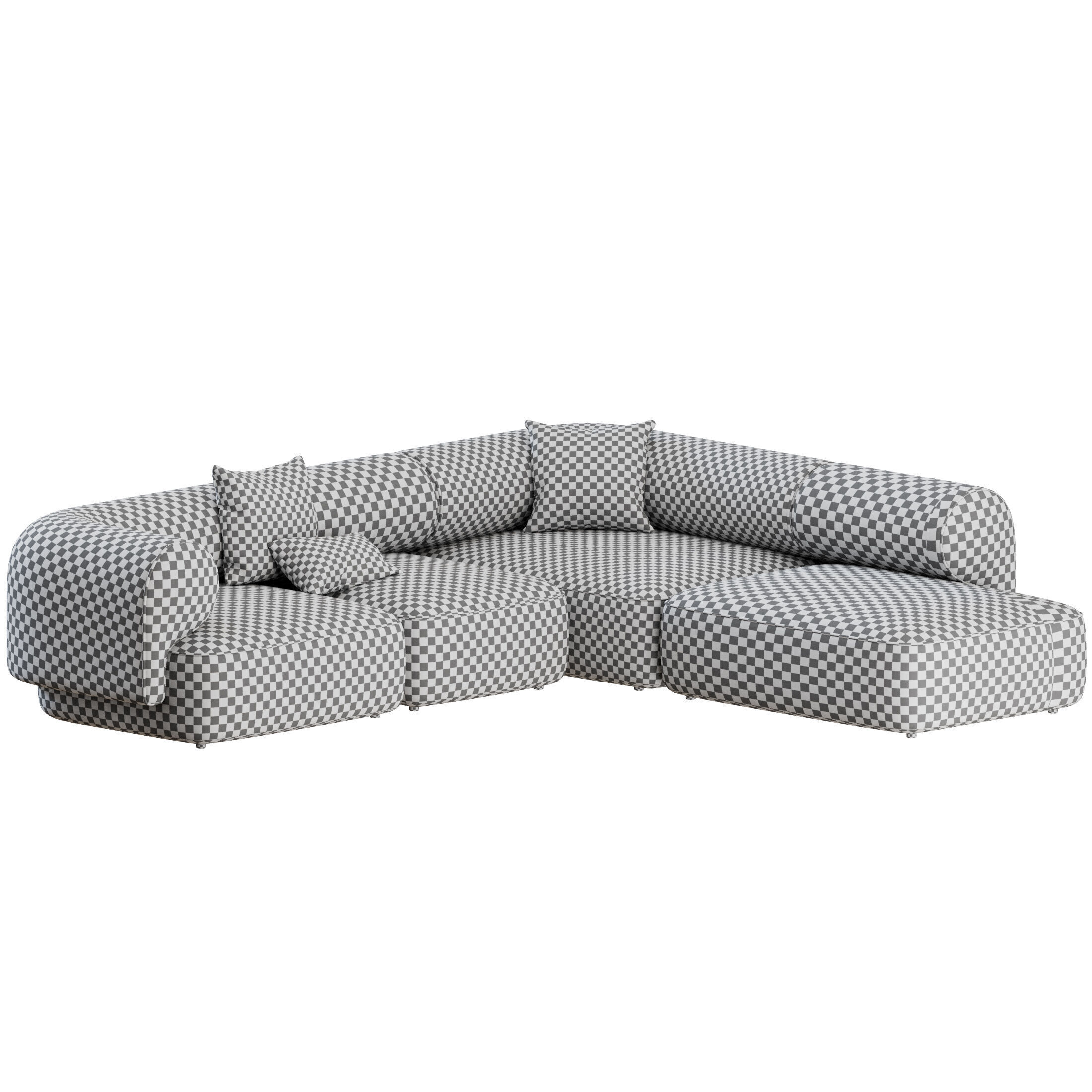 Melody Sofa L Shape by Natuzzi 3D model_6