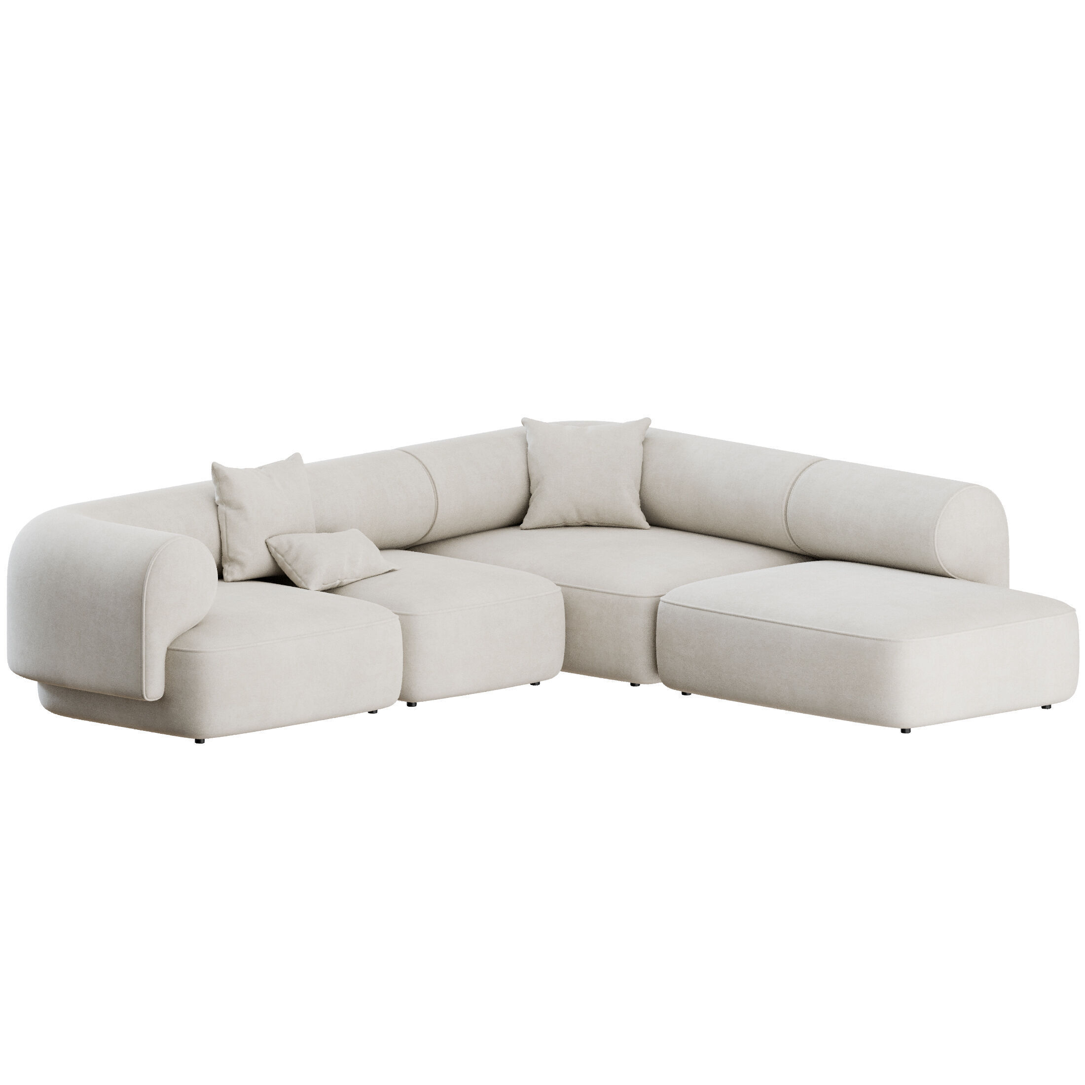 Melody Sofa L Shape by Natuzzi 3D model_4