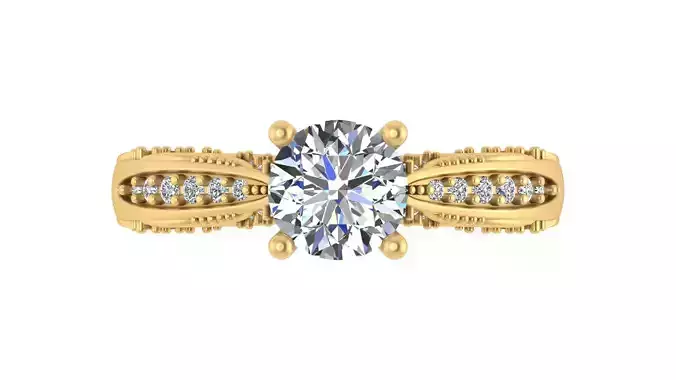 Exquisite Blue Sapphire and Diamond Engagement Ring