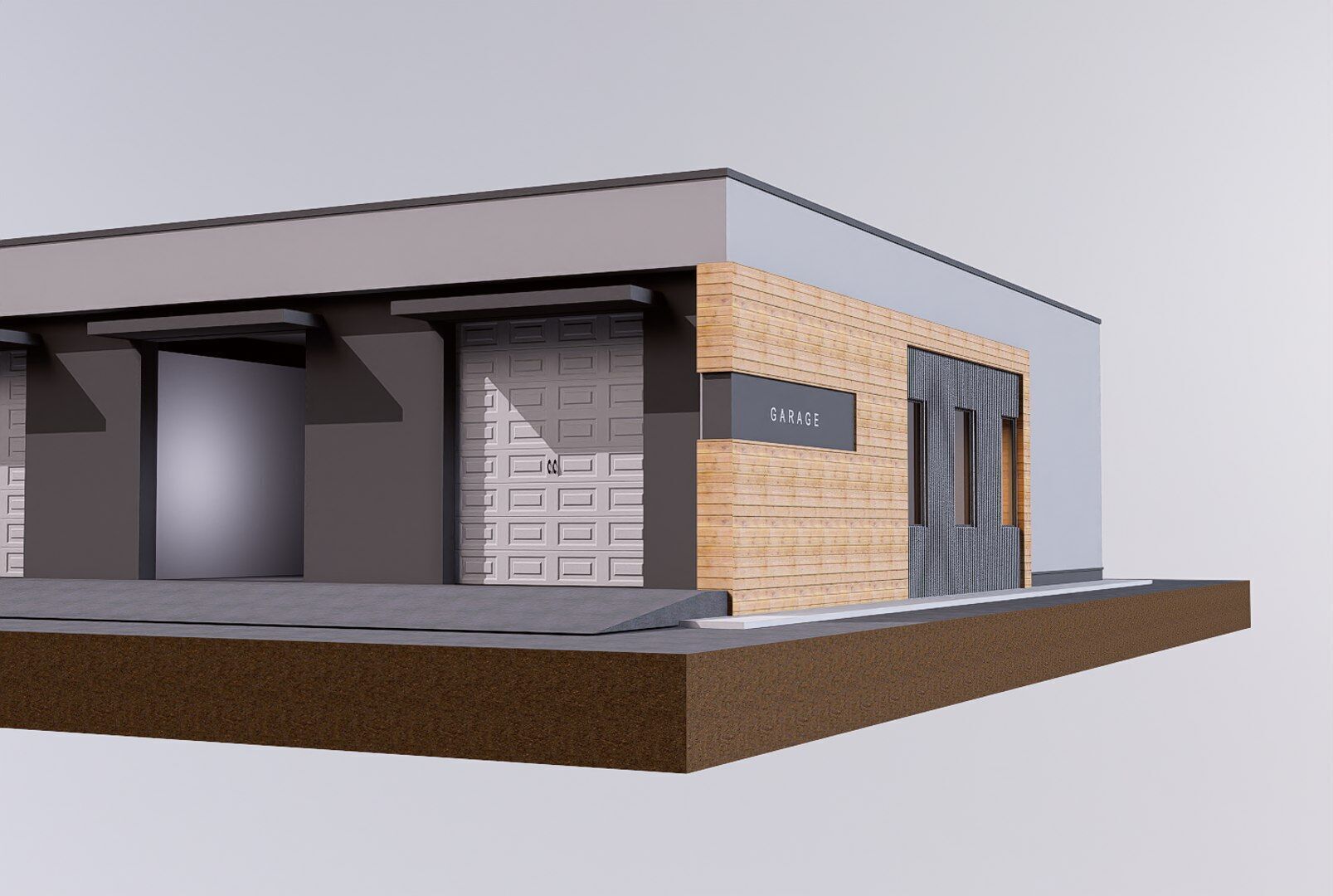 Garage Low-poly 3D model_5